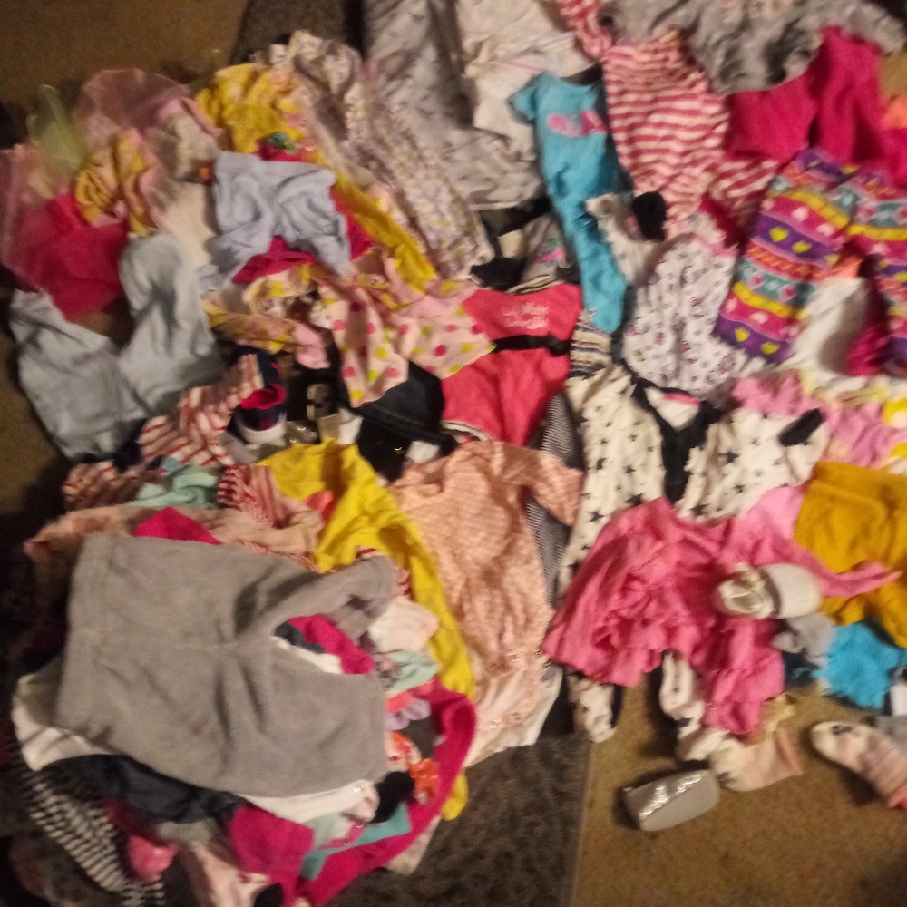 A whole lotta baby girl clothes